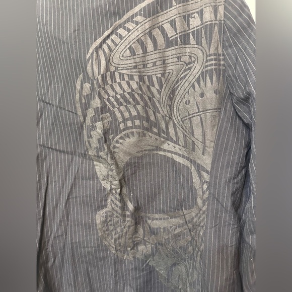 Jack and Jones Men's Pinstripe Blazer with Skull Back NWT - Picture 3 of 10